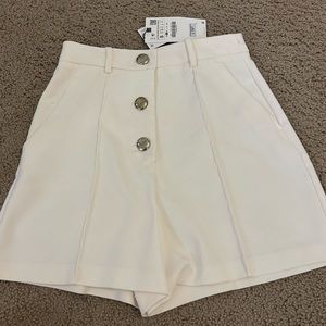 White Zara shorts